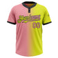 Custom Neon Yellow Medium Pink-Black Gradient Fashion Two-Button Unisex Softball Jersey Limited