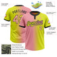 Custom Neon Yellow Medium Pink-Black Gradient Fashion Two-Button Unisex Softball Jersey Limited