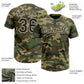 Custom Camo Black-Cream Salute To Service Two-Button Unisex Softball Jersey Limited