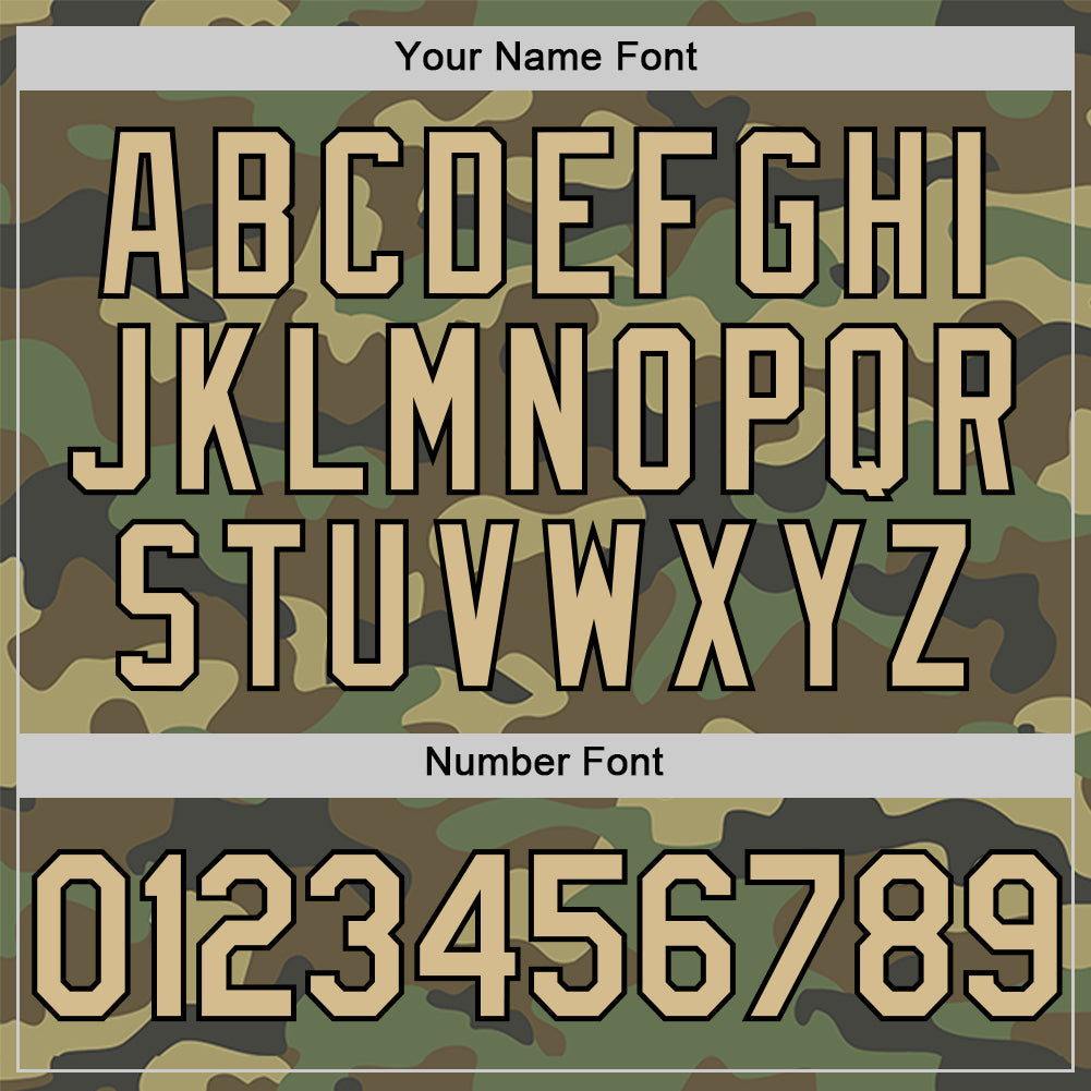 Custom Camo Vegas Gold-Black Salute To Service Two-Button Unisex Softball Jersey Limited