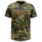 Custom Camo Navy-Gold Salute To Service Two-Button Unisex Softball Jersey Limited