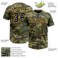 Custom Camo Navy-Gold Salute To Service Two-Button Unisex Softball Jersey Limited
