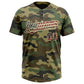 Custom Camo Vintage USA Flag-Cream Salute To Service Two-Button Unisex Softball Jersey Limited