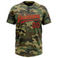 Custom Camo Red Old Gold-Navy Salute To Service Two-Button Unisex Softball Jersey Limited