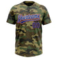 Custom Camo Royal-Red Salute To Service Two-Button Unisex Softball Jersey Limited