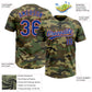 Custom Camo Royal-Red Salute To Service Two-Button Unisex Softball Jersey Limited