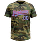 Custom Camo Light Blue-Pink Salute To Service Two-Button Unisex Softball Jersey Limited