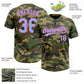 Custom Camo Light Blue-Pink Salute To Service Two-Button Unisex Softball Jersey Limited