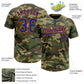 Custom Camo Royal-Orange Salute To Service Two-Button Unisex Softball Jersey Limited