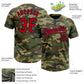Custom Camo Red-Navy Salute To Service Two-Button Unisex Softball Jersey Limited