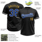 Custom Black Royal-Old Gold Two-Button Unisex Softball Jersey Limited