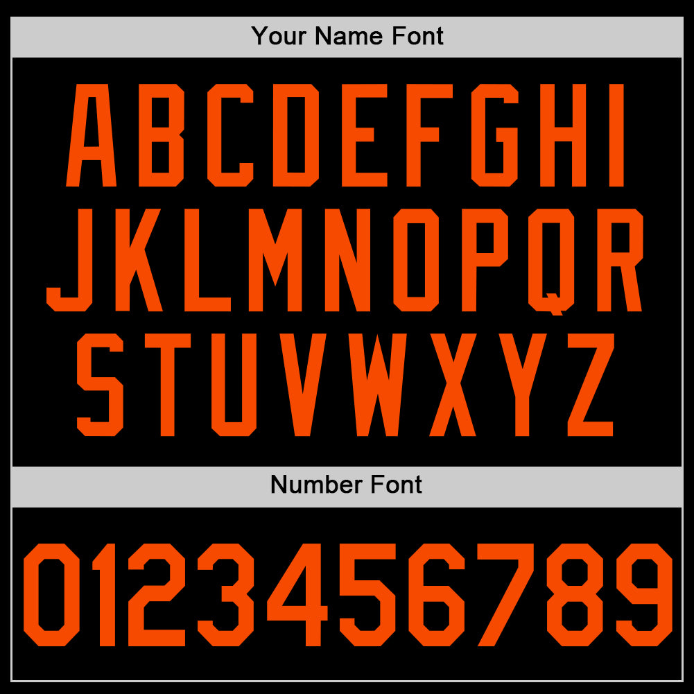 Custom Black Orange Two-Button Unisex Softball Jersey Limited