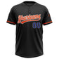 Custom Black Royal-Orange Two-Button Unisex Softball Jersey Limited