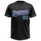 Custom Black Teal-Purple Two-Button Unisex Softball Jersey Limited