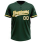 Custom Green White-Yellow Two-Button Unisex Softball Jersey Limited
