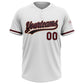 Custom White Black Crimson-Cream Two-Button Unisex Softball Jersey Limited