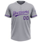 Custom Gray Purple-White Two-Button Unisex Softball Jersey Limited