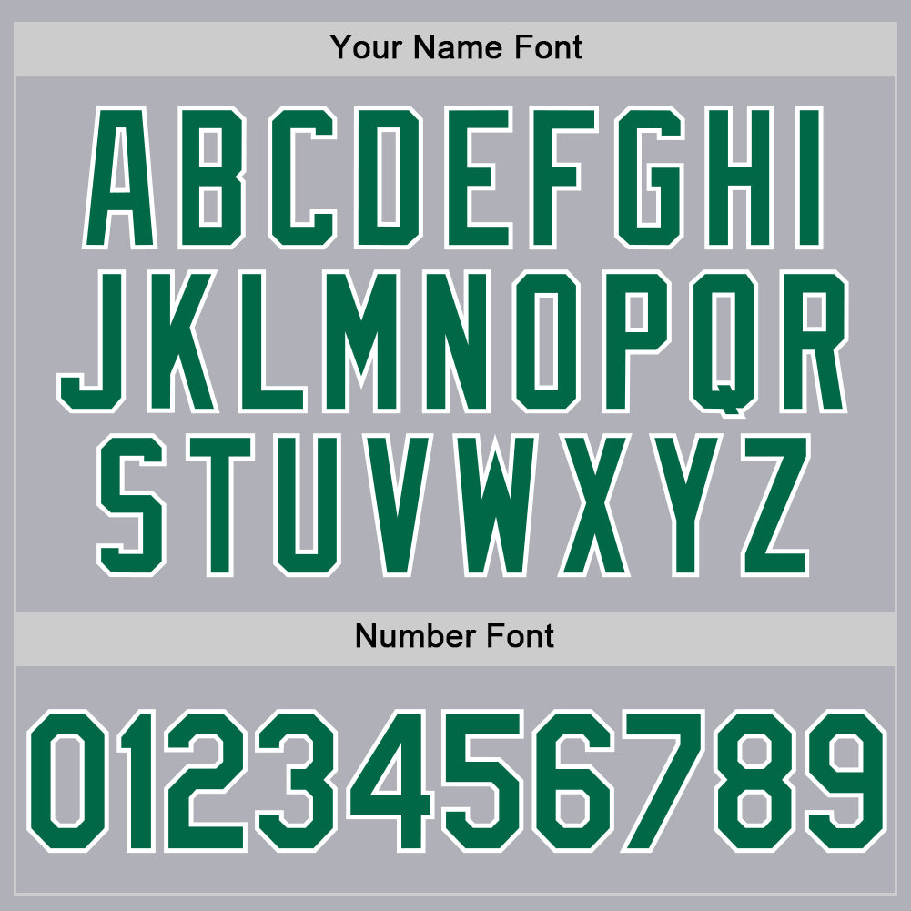 Custom Gray Kelly Green-White Two-Button Unisex Softball Jersey Limited