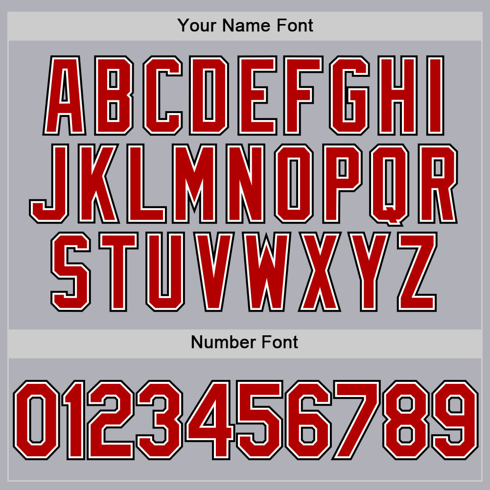 Custom Gray Red-Black Two-Button Unisex Softball Jersey Limited