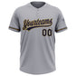 Custom Gray Navy-Old Gold Two-Button Unisex Softball Jersey Limited