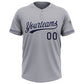 Custom Gray Navy-White Two-Button Unisex Softball Jersey Limited