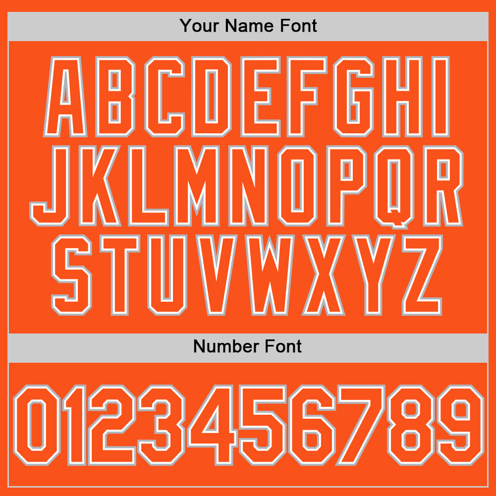 Custom Orange White-Gray Two-Button Unisex Softball Jersey Limited