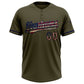 Custom Olive Vintage USA Flag-Navy Salute To Service Two-Button Unisex Softball Jersey Limited