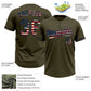 Custom Olive Vintage USA Flag-Navy Salute To Service Two-Button Unisex Softball Jersey Limited