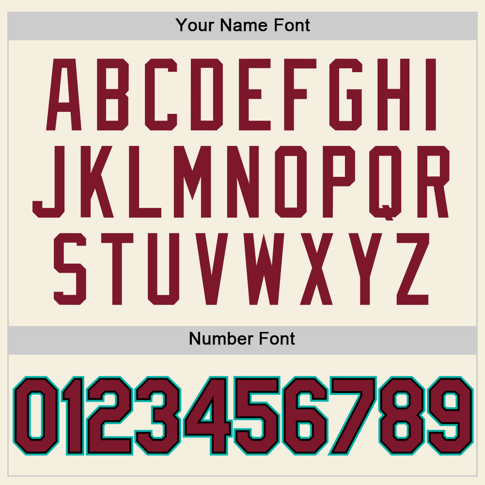 Custom Cream Crimson Black-Aqua Two-Button Unisex Softball Jersey Limited