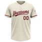 Custom Cream Crimson Two-Button Unisex Softball Jersey Limited