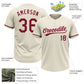 Custom Cream Crimson Two-Button Unisex Softball Jersey Limited