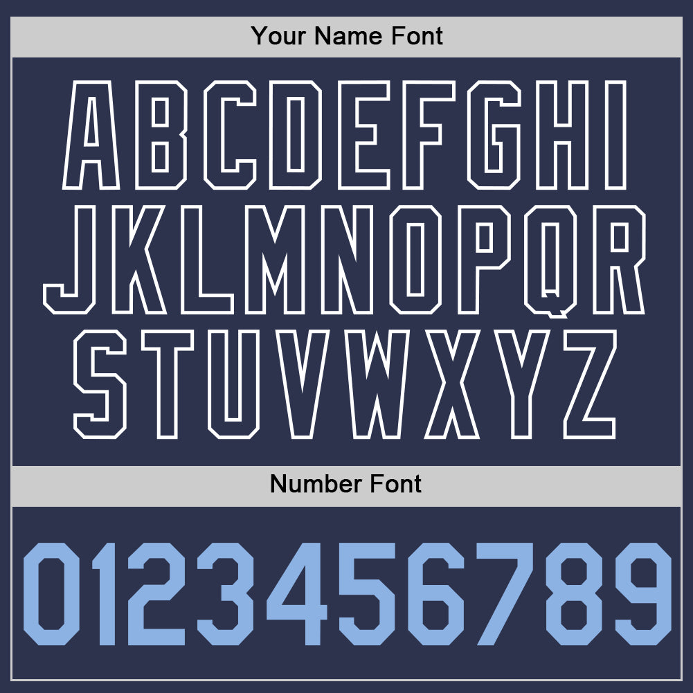 Custom Navy Light Blue-White Two-Button Unisex Softball Jersey Limited