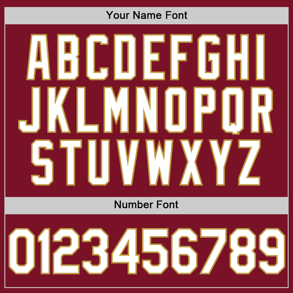 Custom Crimson White-Old Gold Two-Button Unisex Softball Jersey Limited