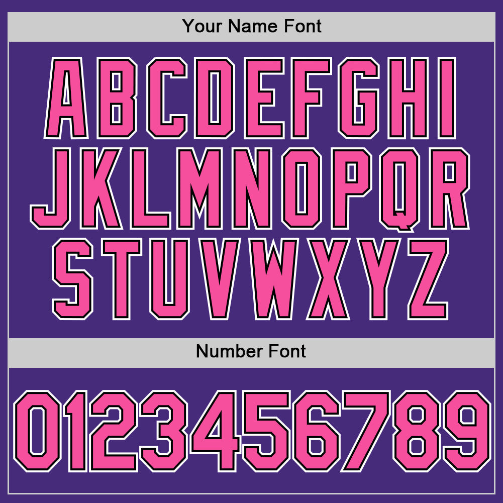 Custom Purple Pink-Black Two-Button Unisex Softball Jersey Limited