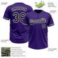 Custom Purple Black-White Two-Button Unisex Softball Jersey Limited