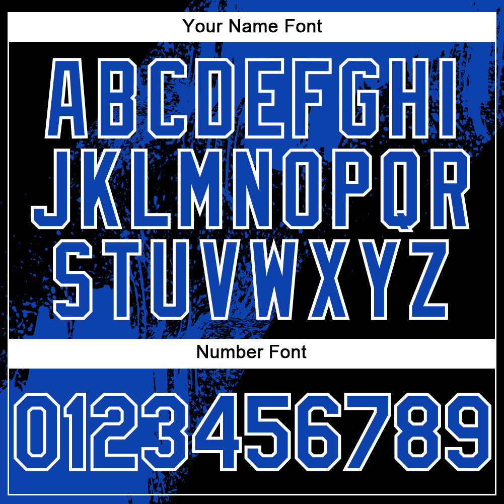 Custom Black Thunder Blue-White 3D Pattern Abstract Brush Stroke Two-Button Unisex Softball Jersey Limited