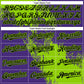 Custom Neon Green Black-Purple 3D Pattern Abstract Brush Stroke Two-Button Unisex Softball Jersey Limited