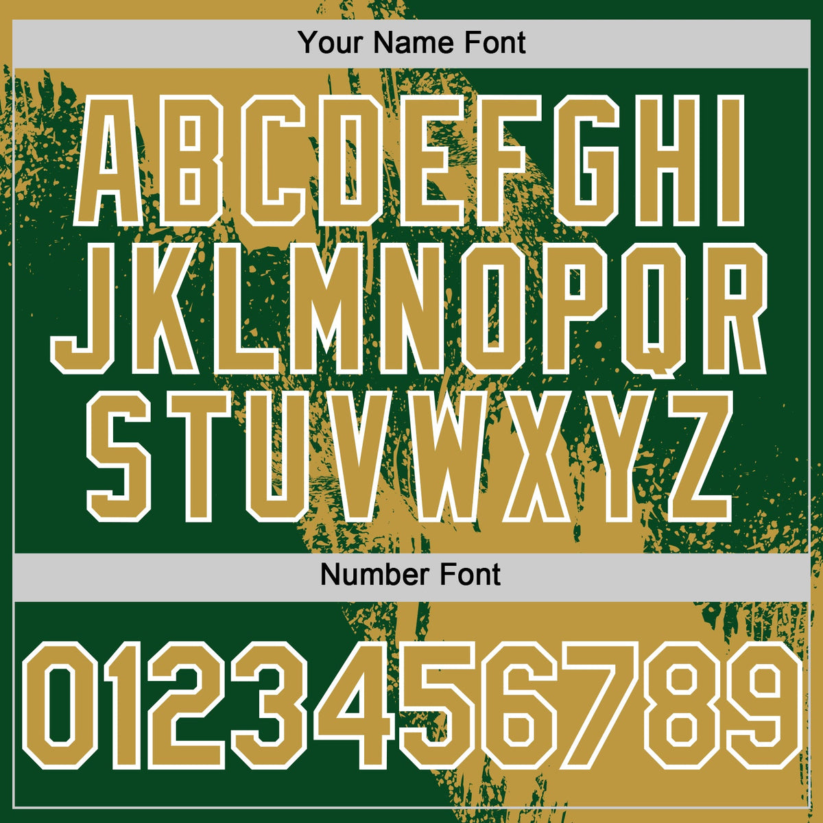 Custom Old Gold Green-White 3D Pattern Abstract Brush Stroke Two-Button Unisex Softball Jersey Limited