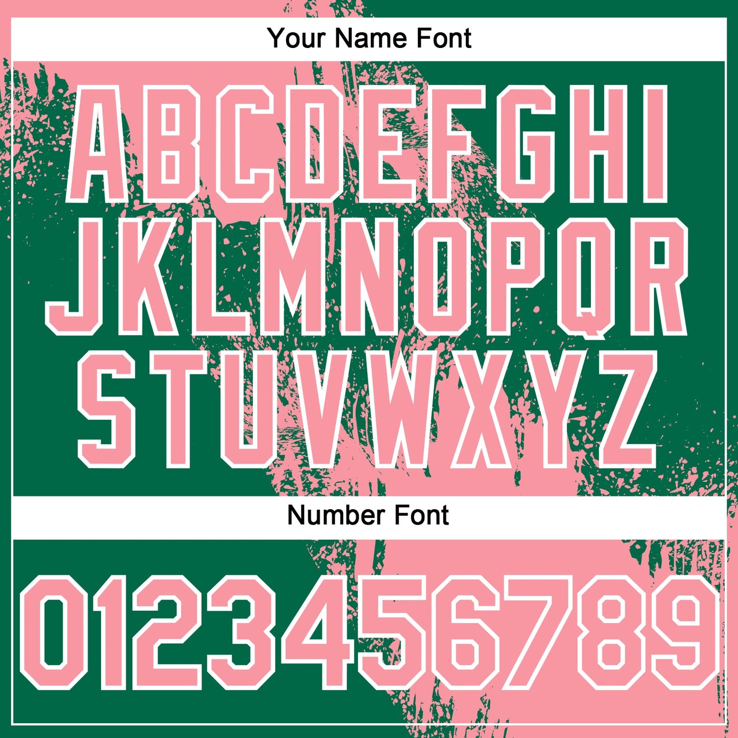 Custom Medium Pink Kelly Green-White 3D Pattern Abstract Brush Stroke Two-Button Unisex Softball Jersey Limited