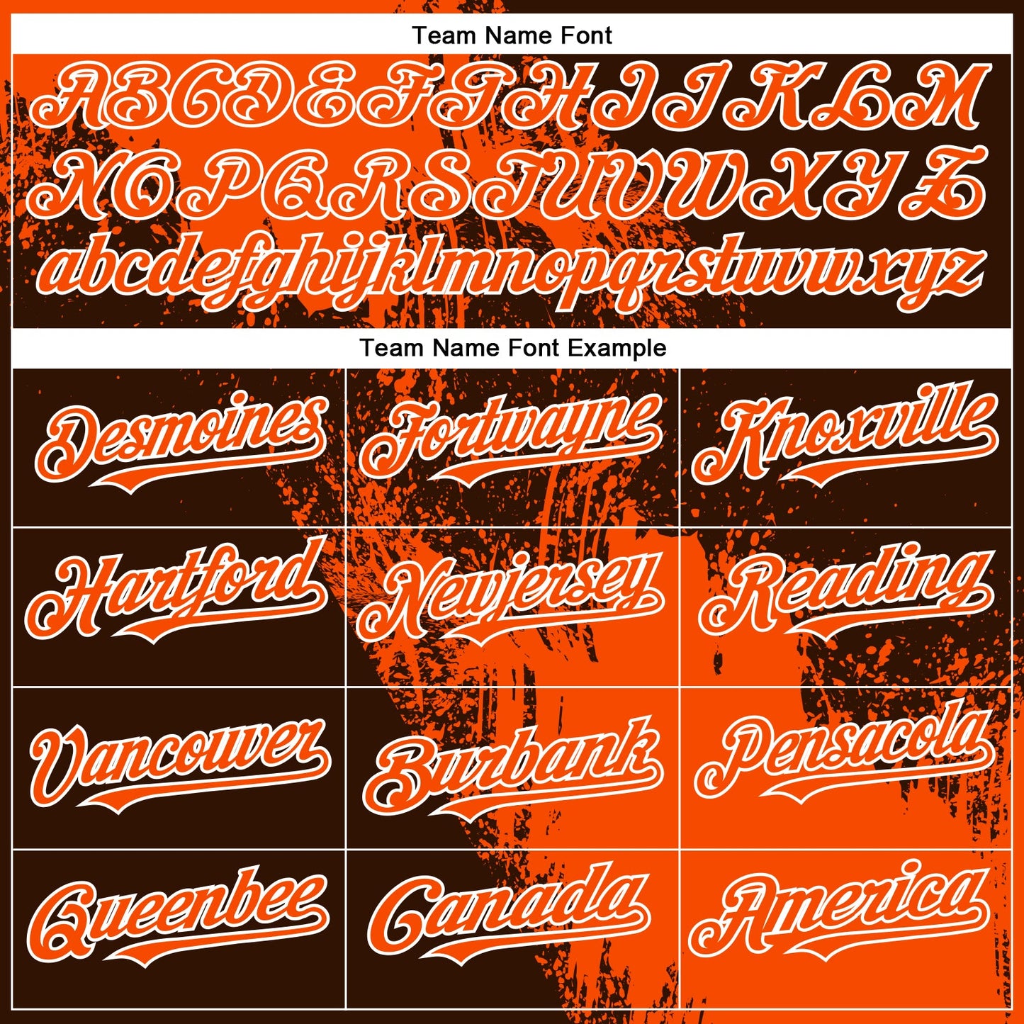 Custom Orange Brown-White 3D Pattern Abstract Brush Stroke Two-Button Unisex Softball Jersey Limited