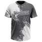 Custom White Steel Gray 3D Pattern Abstract Brush Stroke Two-Button Unisex Softball Jersey Limited