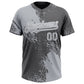 Custom Gray Steel Gray-White 3D Pattern Abstract Brush Stroke Two-Button Unisex Softball Jersey Limited