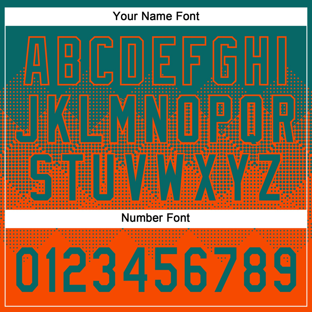 Custom Teal Orange 3D Gradient Square Shape Two-Button Unisex Softball Jersey Limited