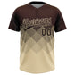 Custom Brown Cream 3D Gradient Square Shape Two-Button Unisex Softball Jersey Limited