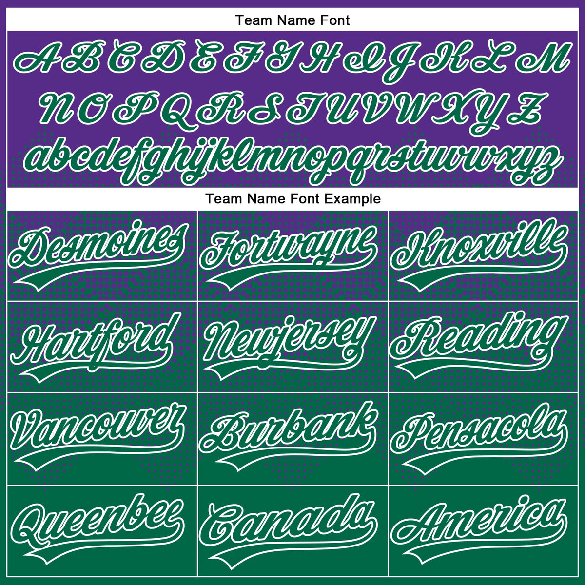 Custom Purple Kelly Green-White 3D Gradient Square Shape Two-Button Unisex Softball Jersey Limited