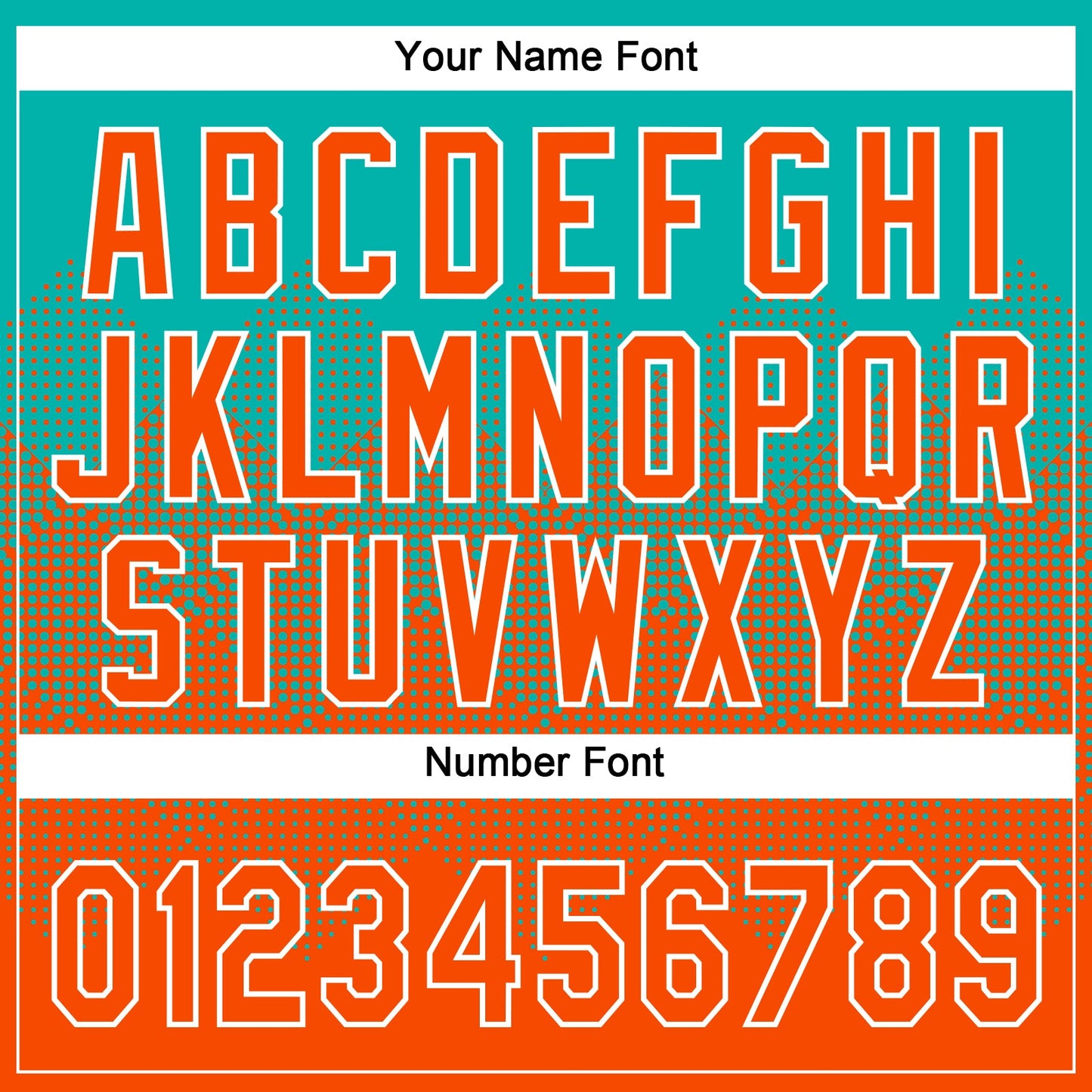 Custom Aqua Orange-White 3D Gradient Square Shape Two-Button Unisex Softball Jersey Limited