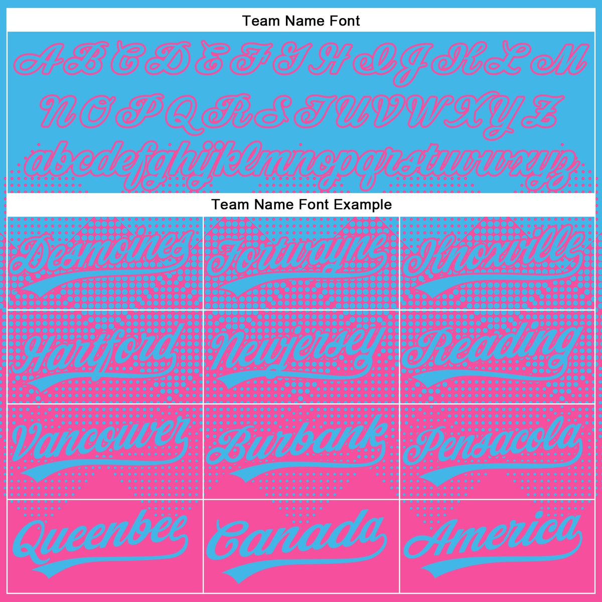 Custom Sky Blue Pink 3D Gradient Square Shape Two-Button Unisex Softball Jersey Limited