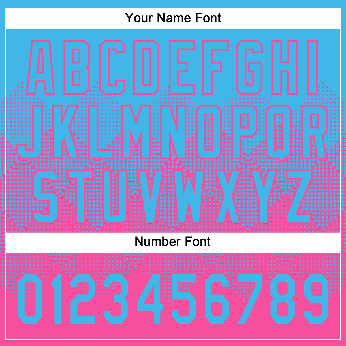 Custom Sky Blue Pink 3D Gradient Square Shape Two-Button Unisex Softball Jersey Limited