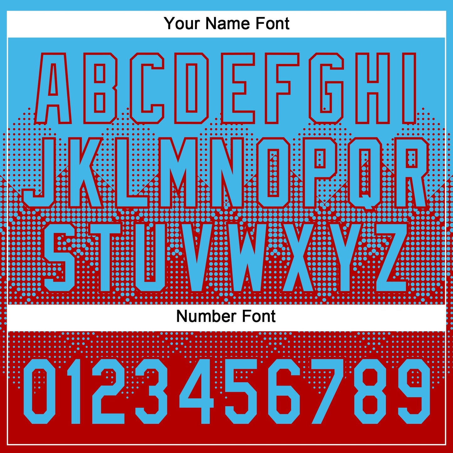 Custom Sky Blue Red 3D Gradient Square Shape Two-Button Unisex Softball Jersey Limited