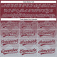 Custom Burgundy Gray 3D Gradient Square Shape Two-Button Unisex Softball Jersey Limited